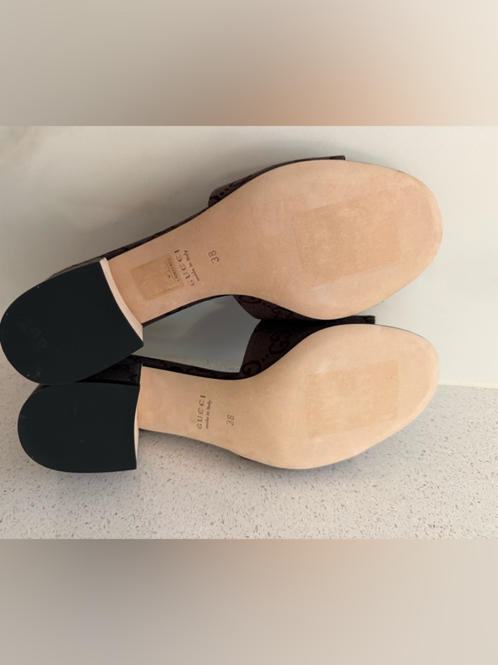 GUCCI Siaga Horsebit Slide Sandals Brown Size EU 38 US 8 - Picture 10 of 12